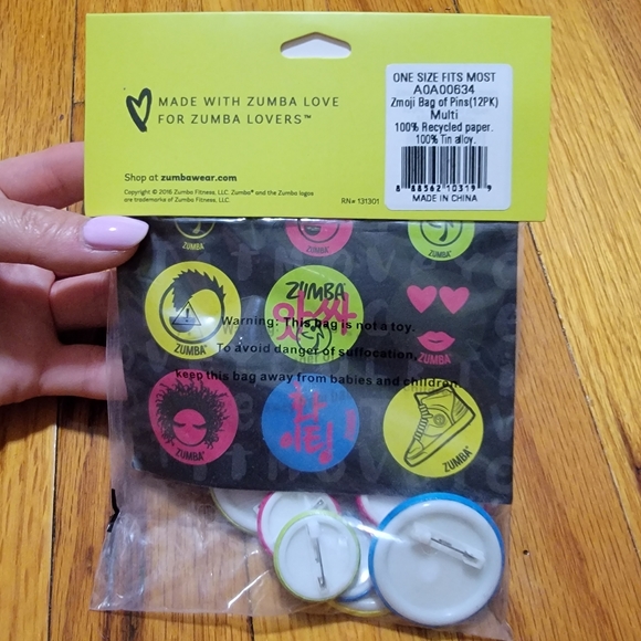 Zumba Fitness Zmoji Bag of Pins (12 count) - Picture 2 of 3